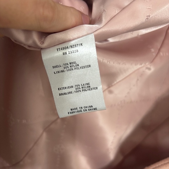 Trina Turk pink wool pea coat size 10 - Picture 9 of 10